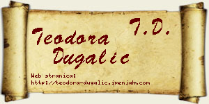 Teodora Dugalić vizit kartica